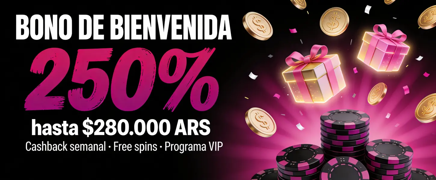 Bono Casino Zeta 250% hasta 280.000 ARS - cashback, free spins, VIP